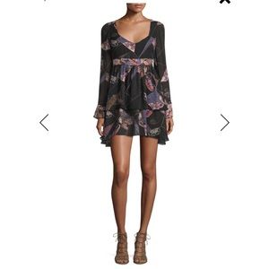 NWT Elizabeth & James Lilou silk mini dress 0